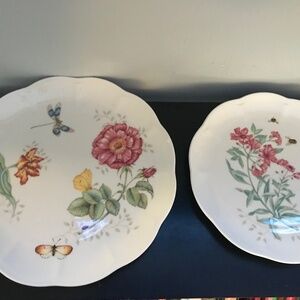 NWT Lenox Butterfly Meadow DRAGONFLY DINNER & TIGER SWALLOWTAIL  ACCENT PLATES